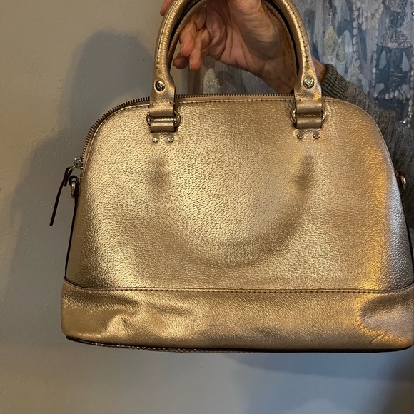 EUC Kate Spade Wellesley Rachelle Gold Leather Handbag - Picture 2 of 16